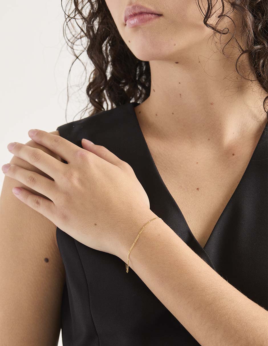 Pulsera de oro 14 K con acabado pulido 3