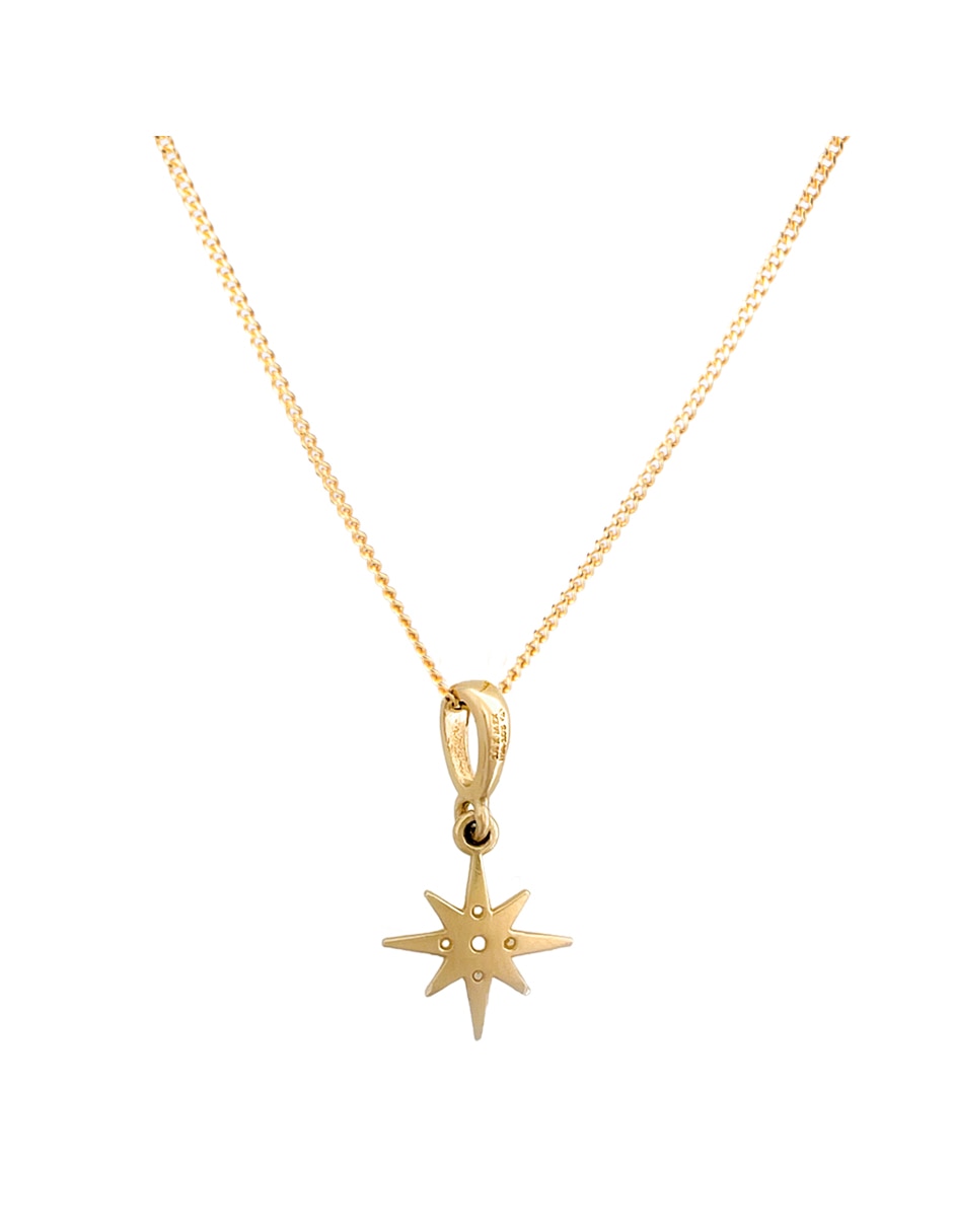 Collar estrella de estrella de oro 14 K 2