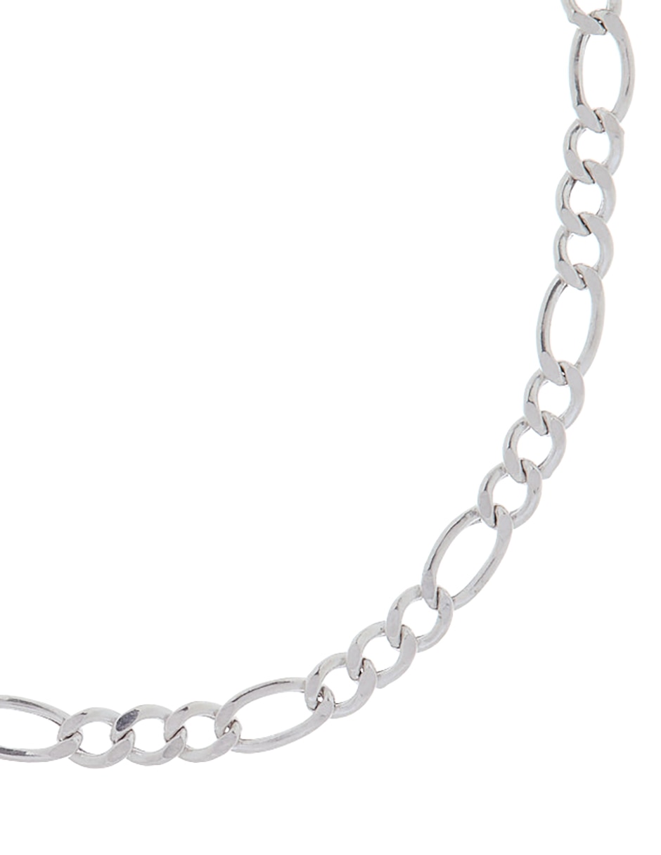 Pulsera de oro blanco 14 K con acabado liso 2