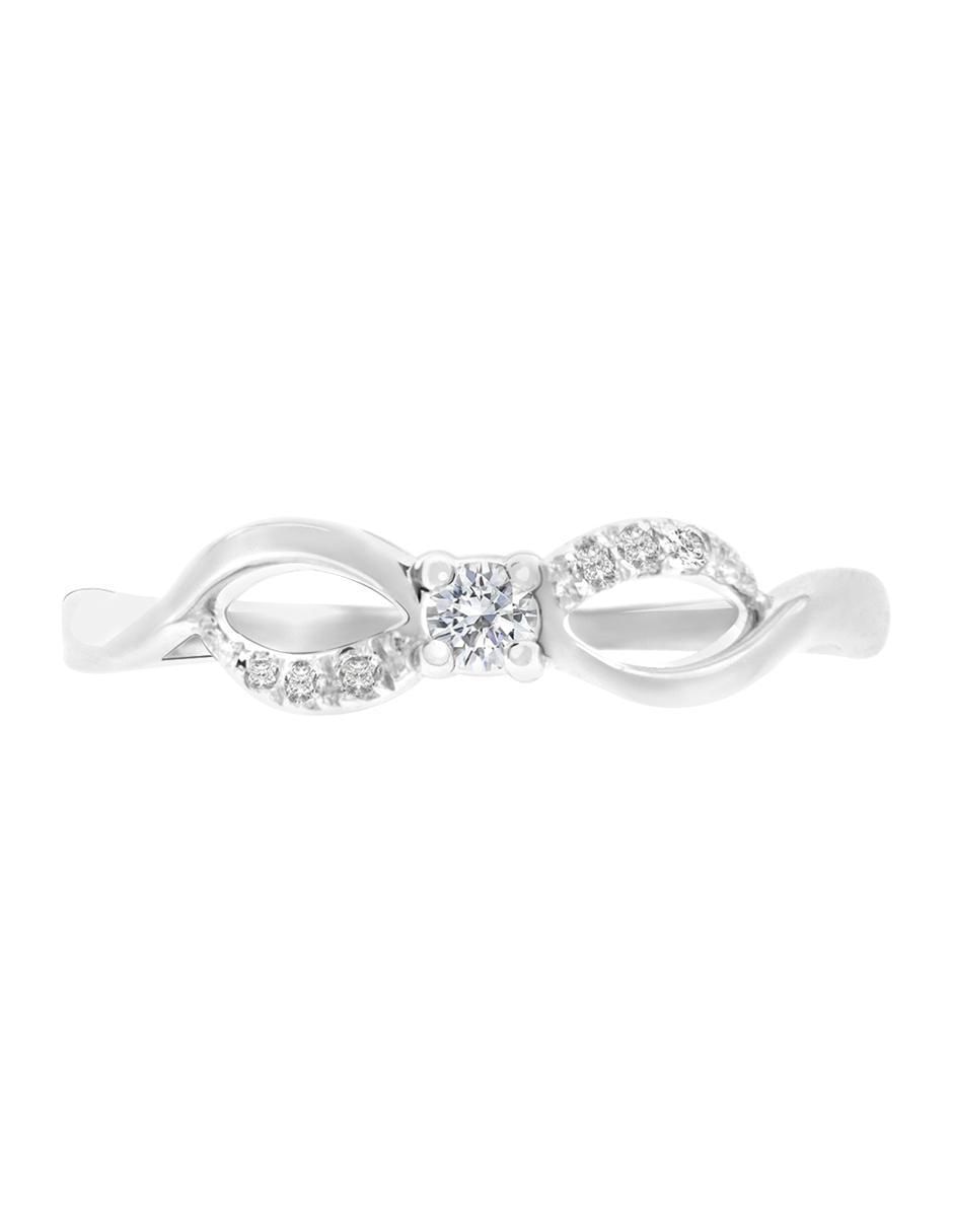 Solitario de oro 14 k Brenda diamante