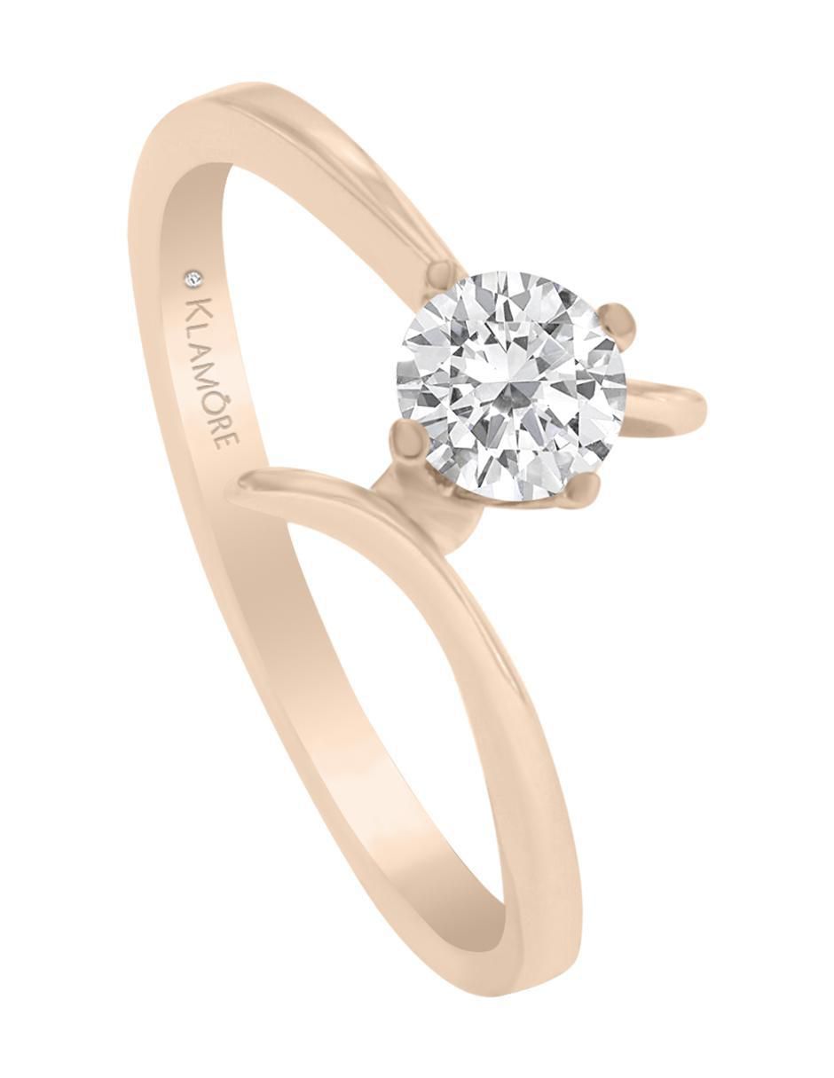 Solitario de oro 14 k Akia diamante 3
