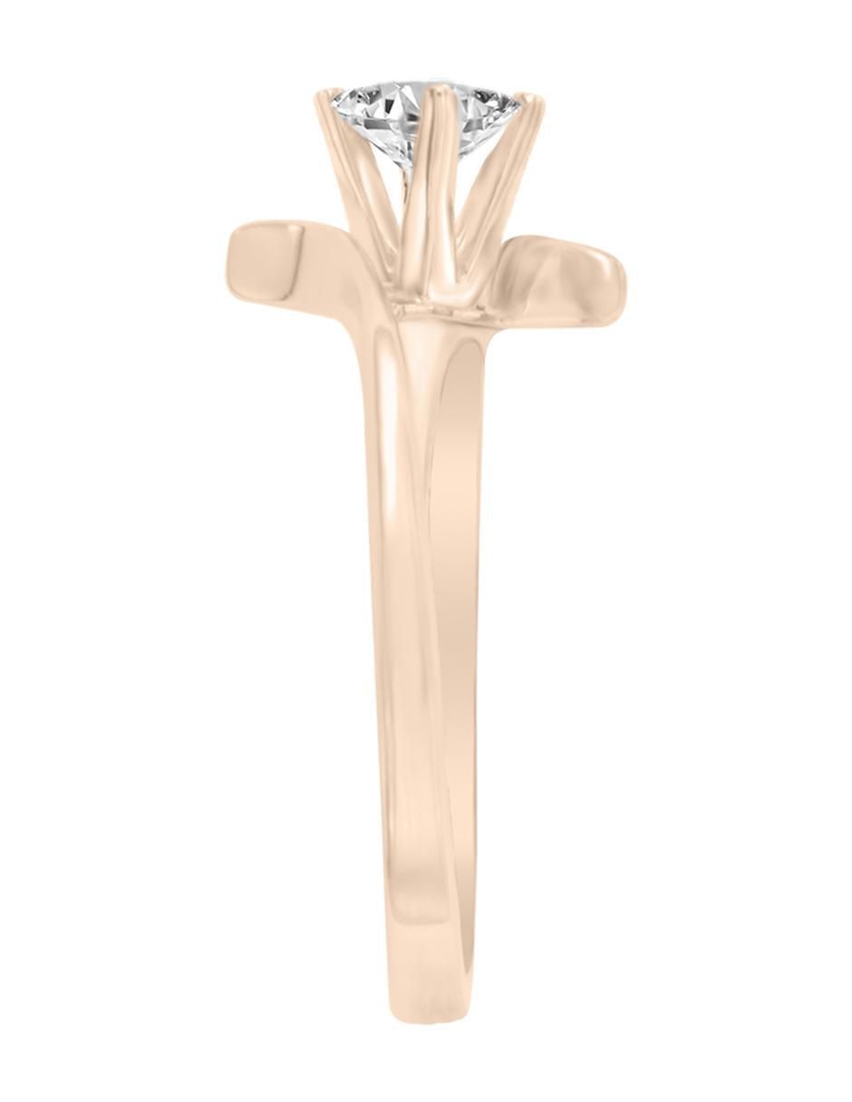 Solitario de oro 14 k Akia diamante 4