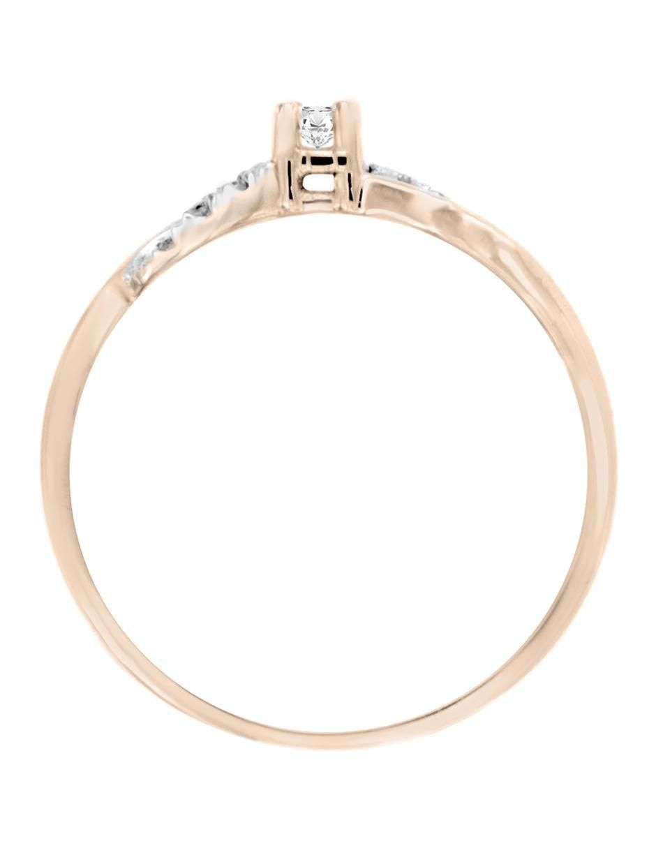 Solitario de oro 14 k Brenda diamante 2