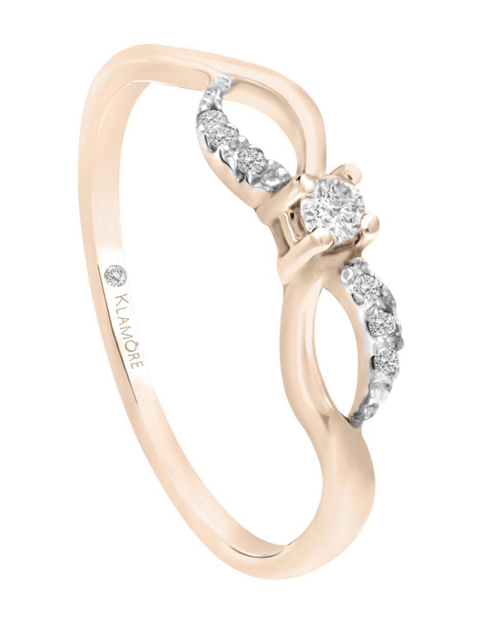 Solitario de oro 14 k Brenda diamante 3