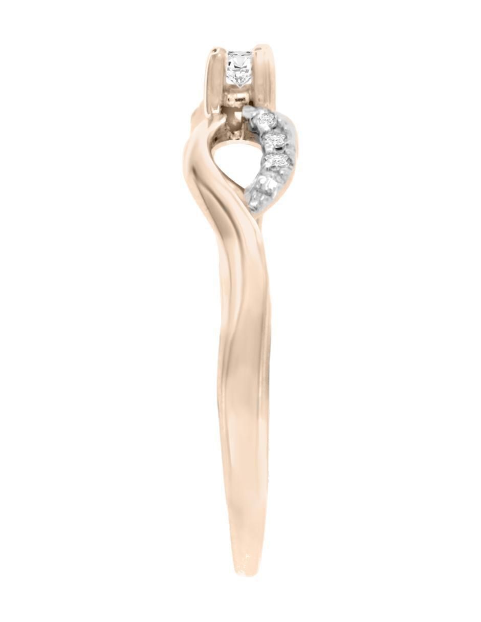 Solitario de oro 14 k Brenda diamante 4