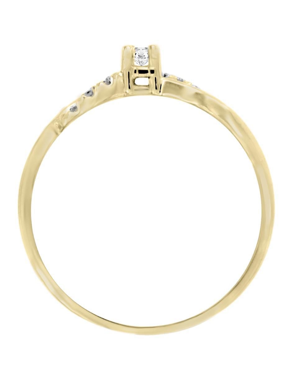 Solitario "de" oro 14 k klamore brenda diamante