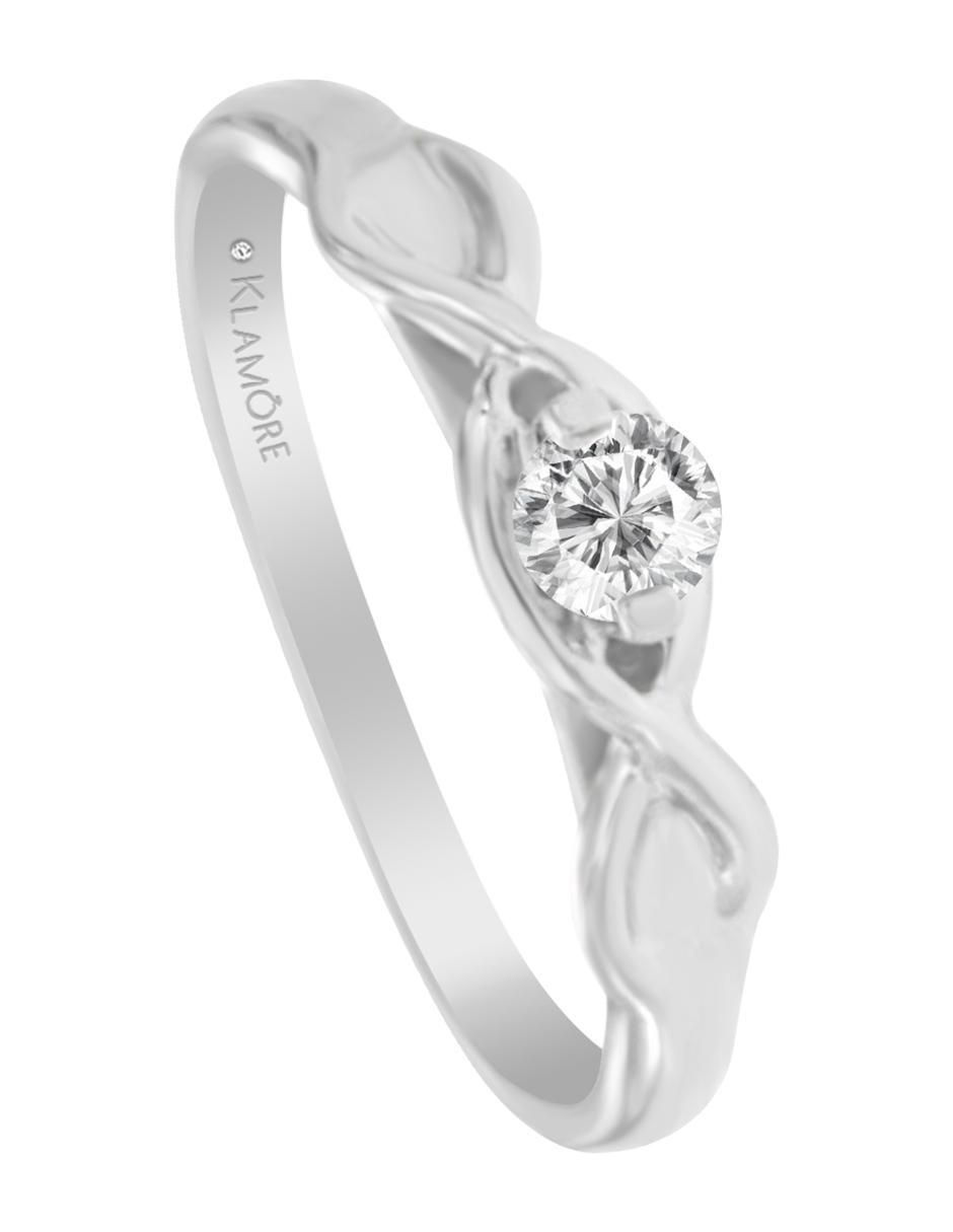 Solitario de oro 14 k Amaia diamante 3