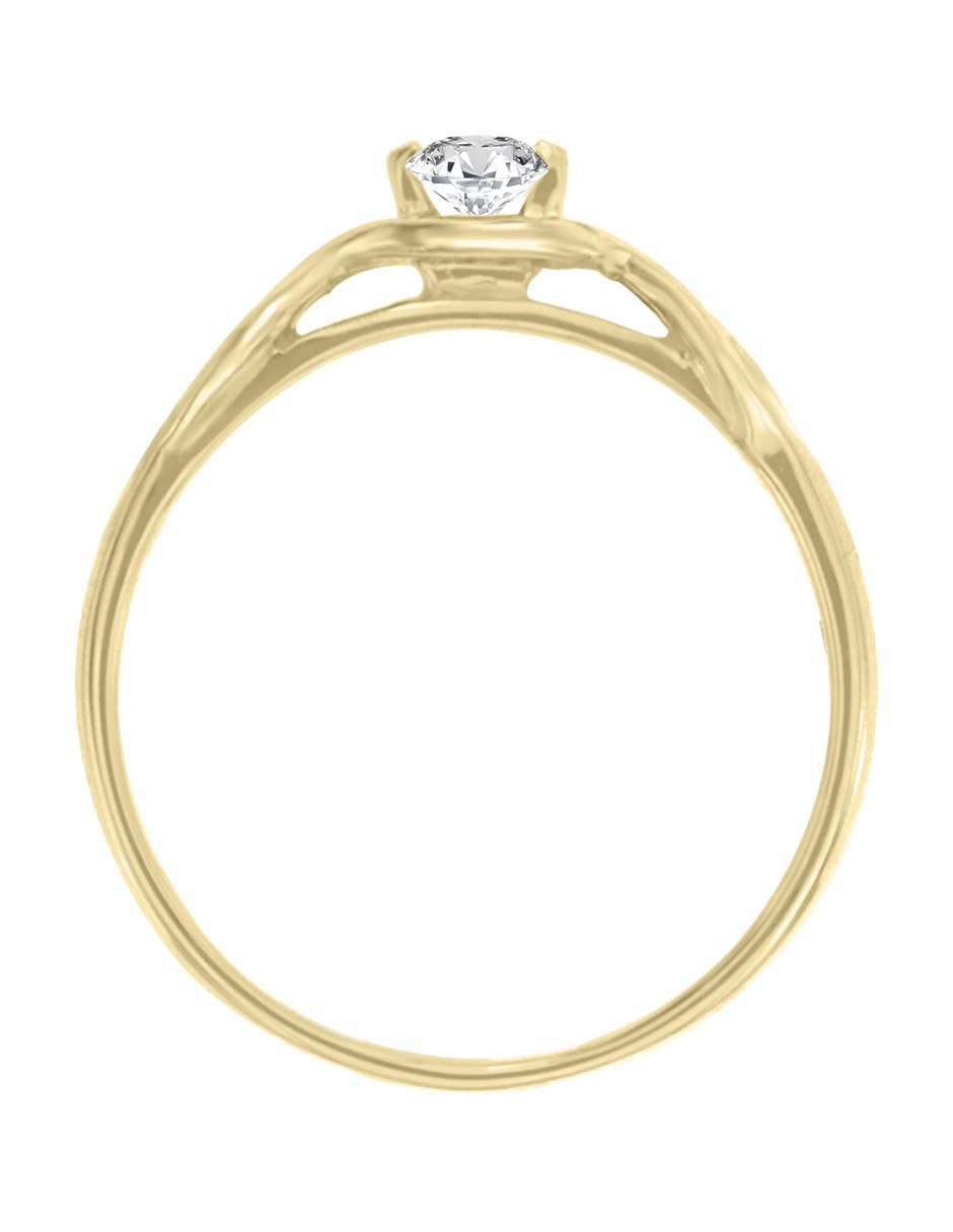 Solitario "de" oro 14 k klamore amaia diamante