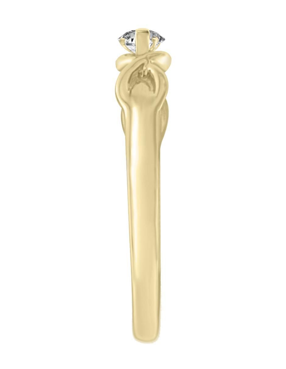 Solitario "de" oro 14 k klamore amaia diamante