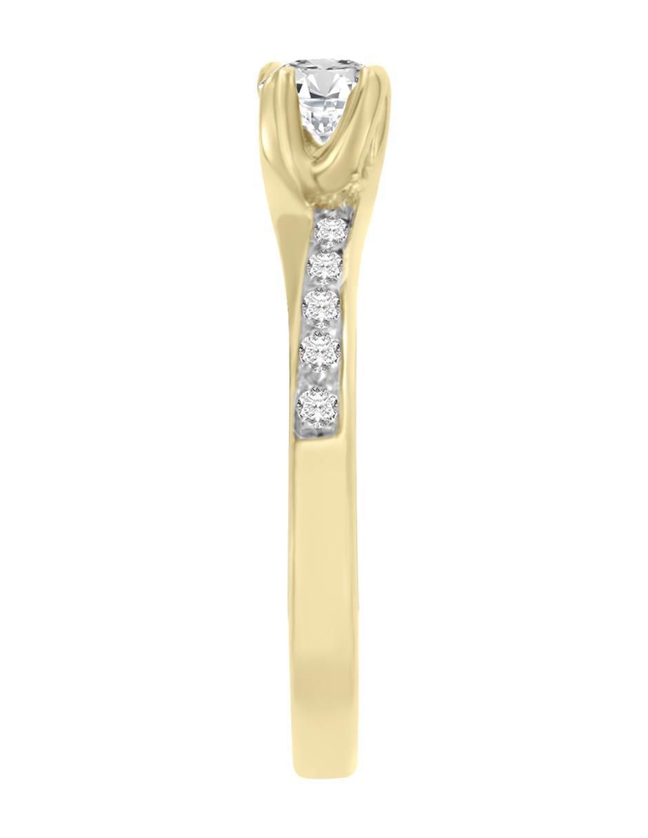 Solitario "de" oro 14 k klamore kareen diamante