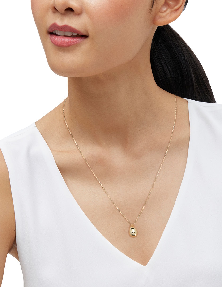 Collar de gota de oro 14 K 4