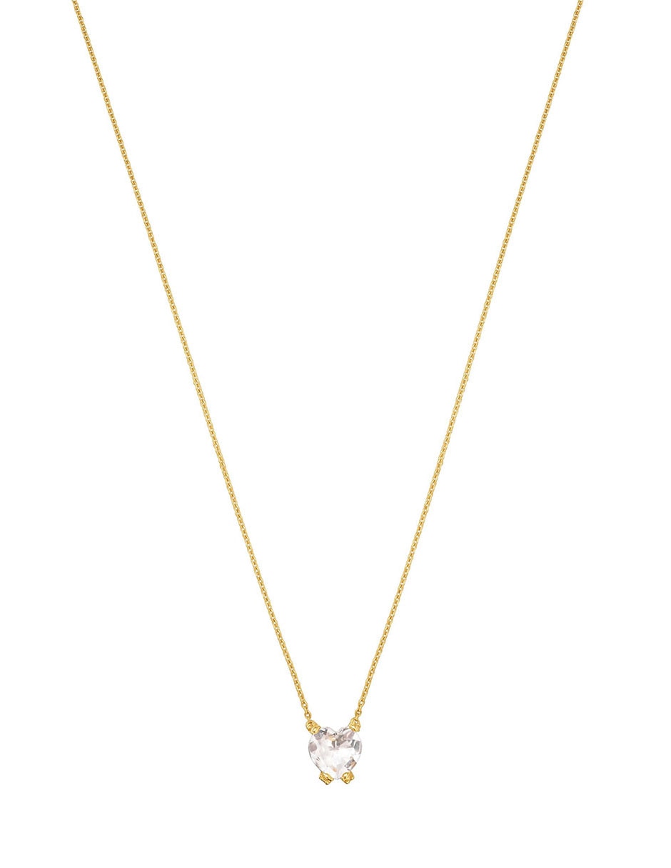 Collar de corazón de oro amarillo 18 K