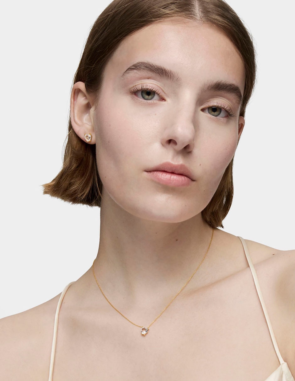 Collar de corazón de oro amarillo 18 K 4