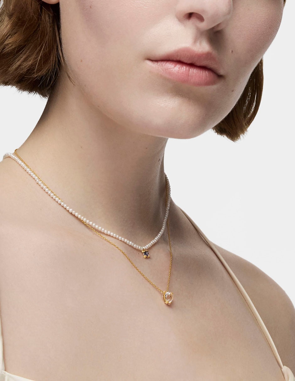 Collar de corazón de oro amarillo 18 K 5