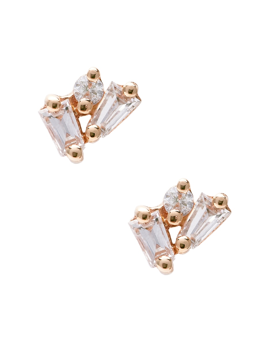 Piercing Universal Yoko Stud de oro amarillo con acabado brillante diamante