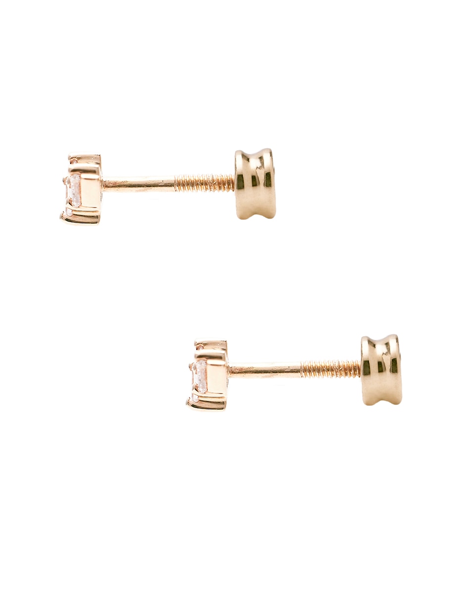 Piercing Universal Yoko Stud de oro amarillo con acabado brillante diamante 2