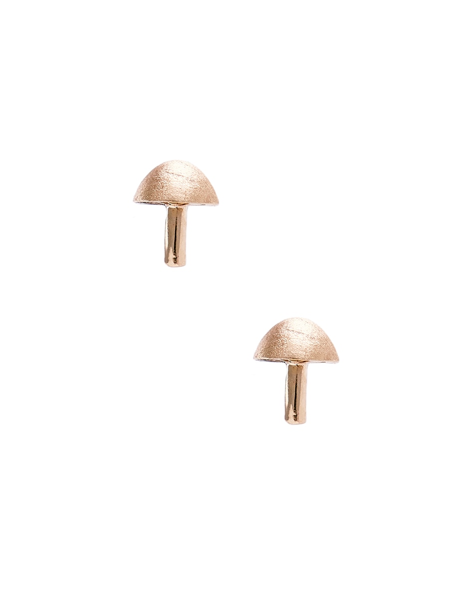 Piercing Fungi Stud de oro amarillo con acabado brillante