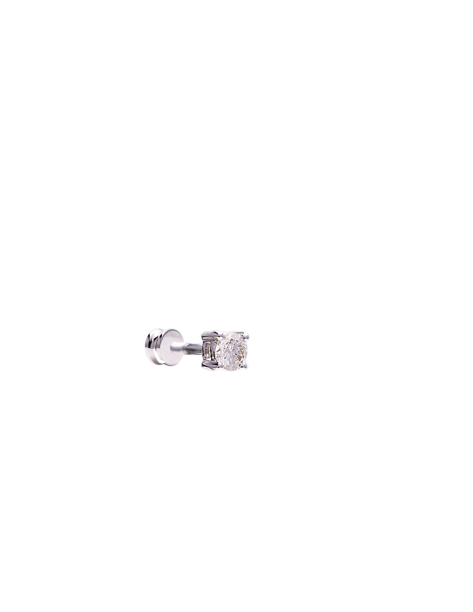 Broqueles Universal L Diamond de oro blanco con acabado brillante diamante 3