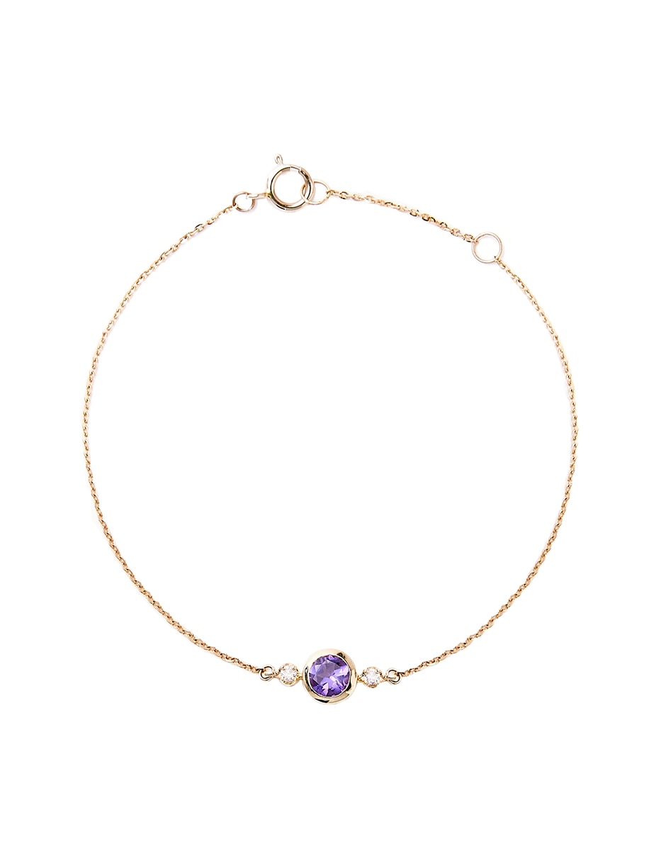 Pulsera de oro 14 k Ziva Bracelet con acabado pulido