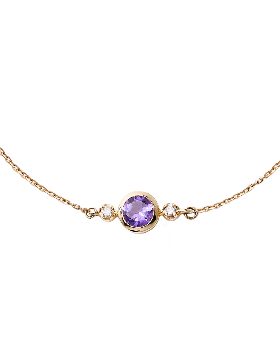 Pulsera de oro 14 k Ziva Bracelet con acabado pulido 2