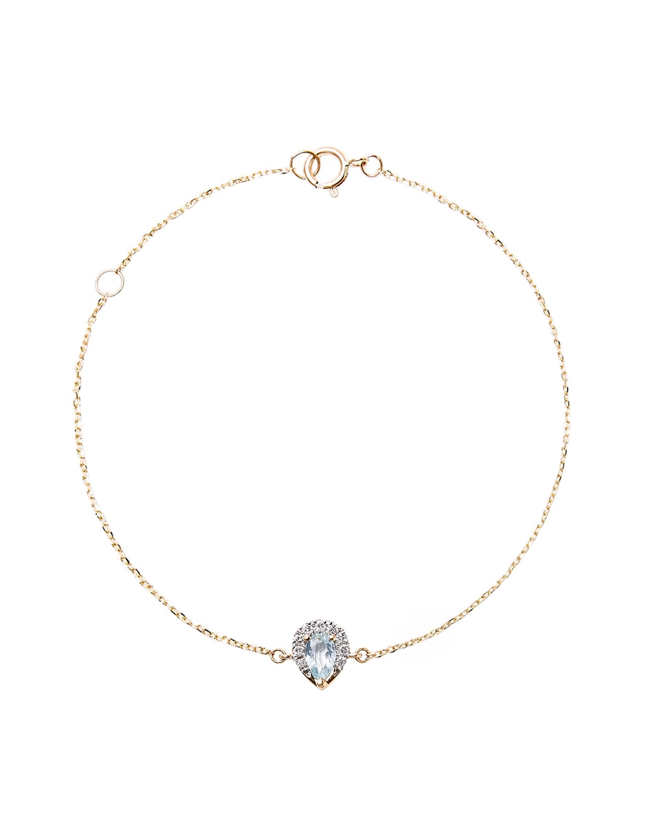 Pulsera de oro 14 k Dita Bracelet con acabado pavé Pulsera de oro 14 k Dita Bracelet con acabado pavé