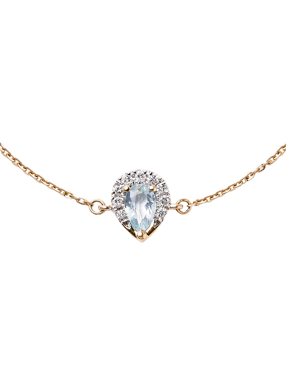 Pulsera de oro 14 k Dita Bracelet con acabado pavé 2