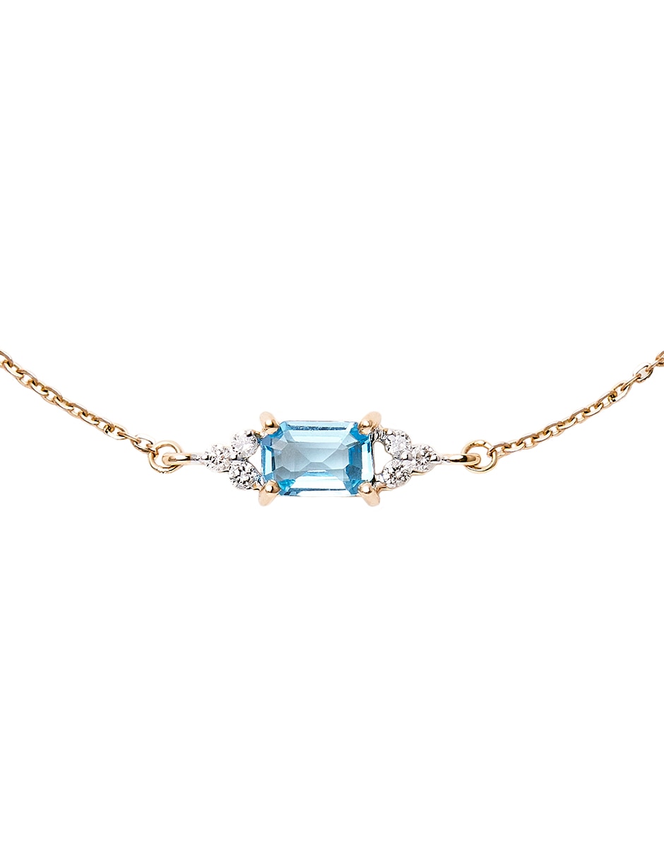 Pulsera de oro 14 k Oriana con acabado pavé