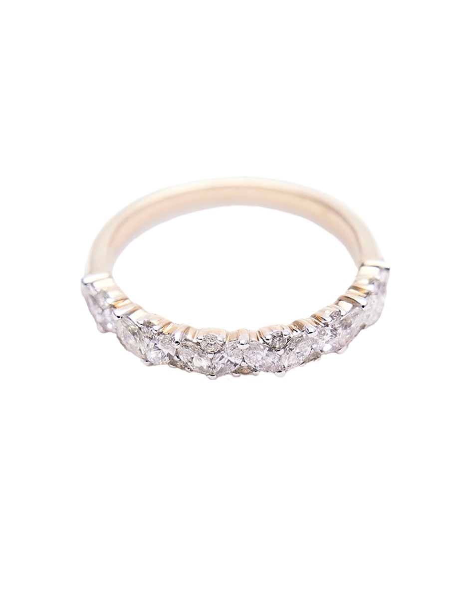 Anillo Marcela Diamond 14 k de oro blanco diamante pulido 2
