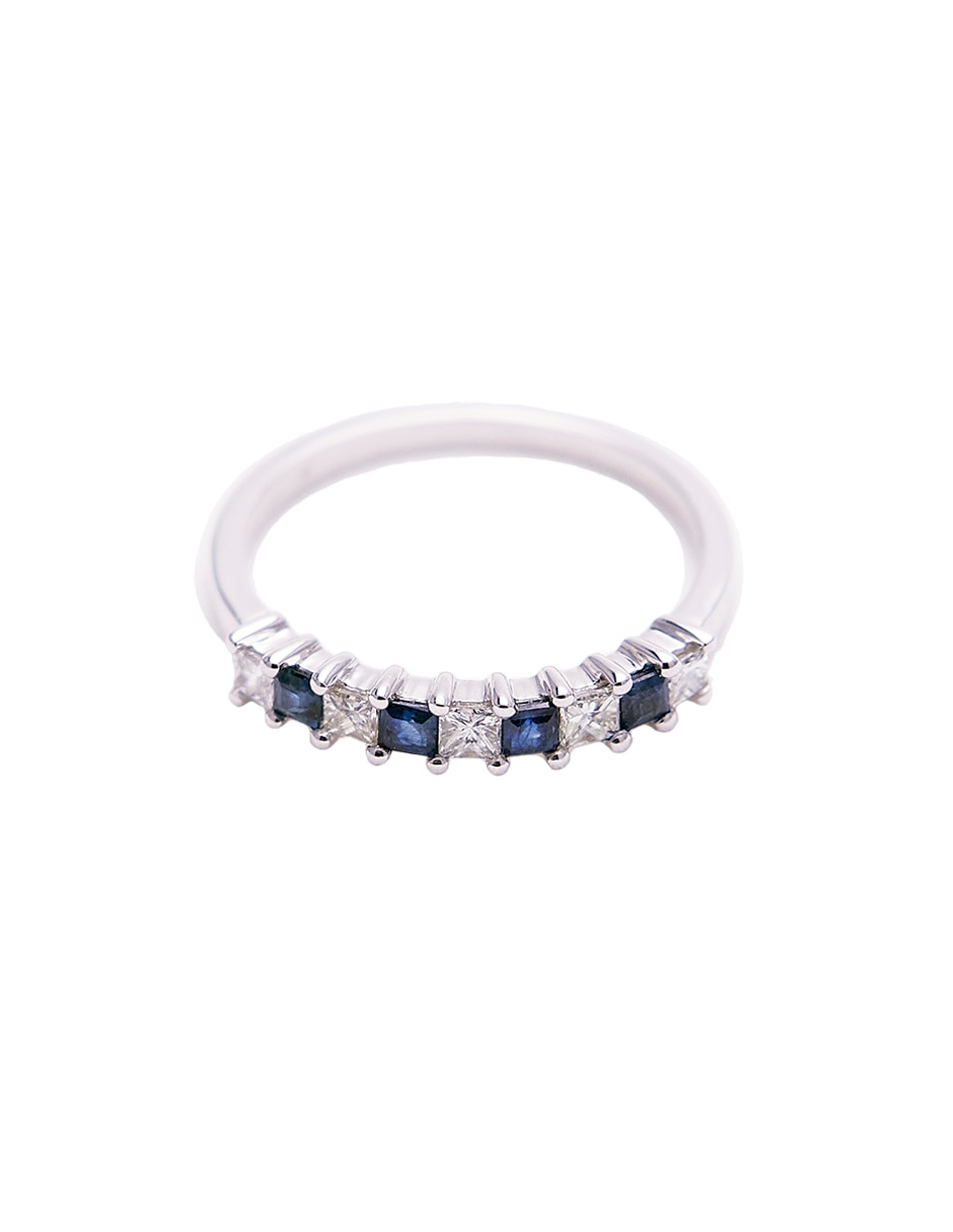 Anillo Kendra Diamond Sapphire 14 k de oro blanco diamante pulido 2