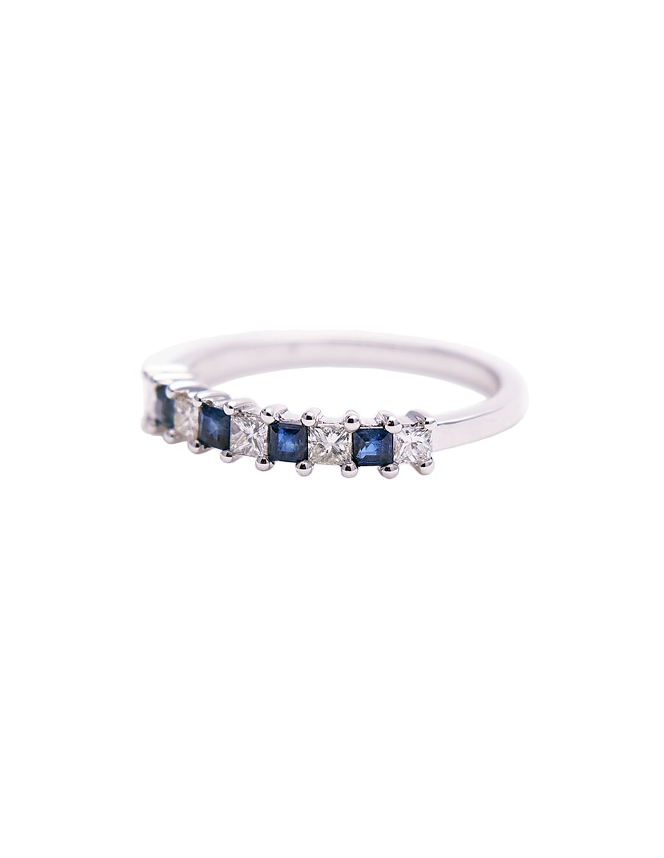 Anillo Kendra Diamond Sapphire 14 k de oro blanco diamante pulido 3
