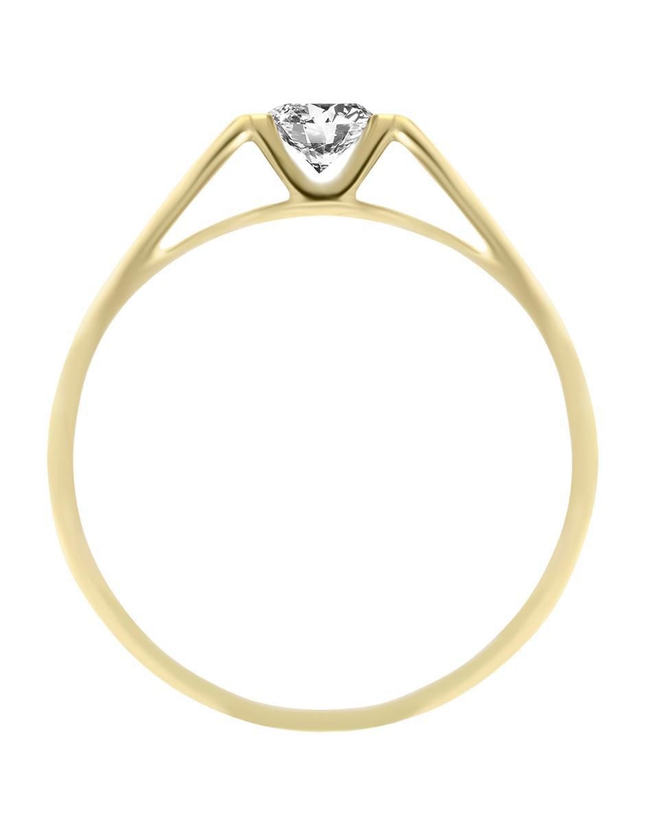 Solitario "de" oro 14 k klamore novell diamante