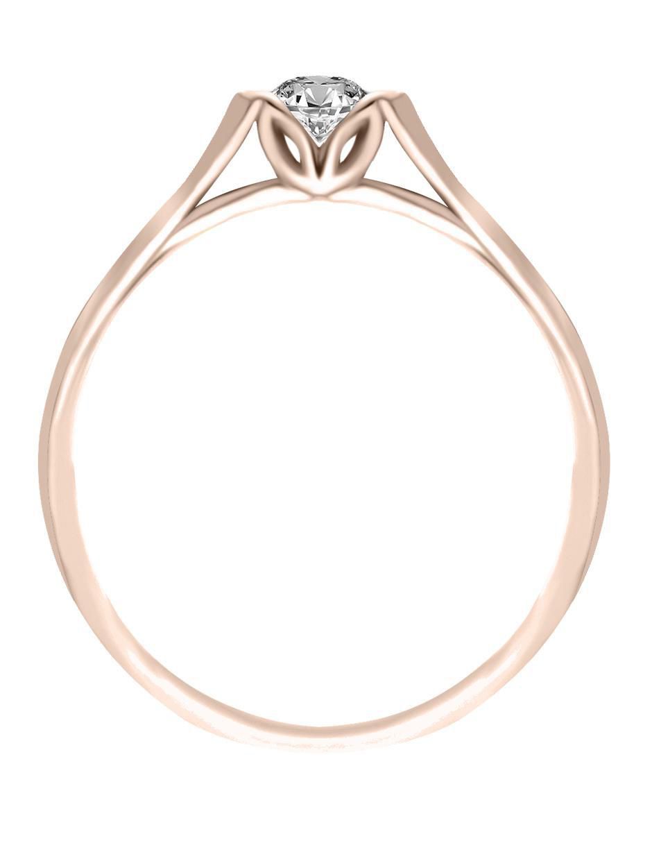 Solitario de oro 14 k Capell diamante 2