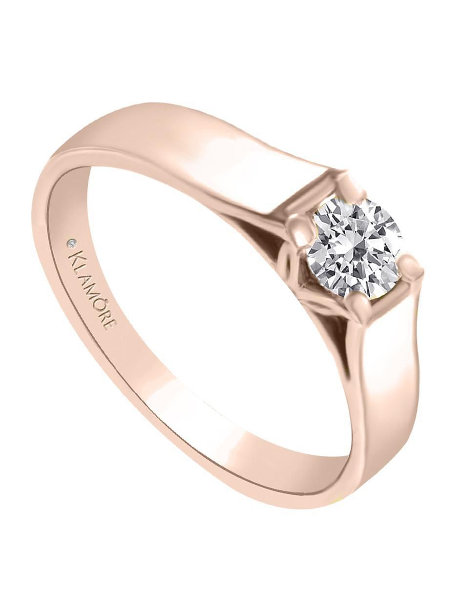 Solitario de oro 14 k Capell diamante 3