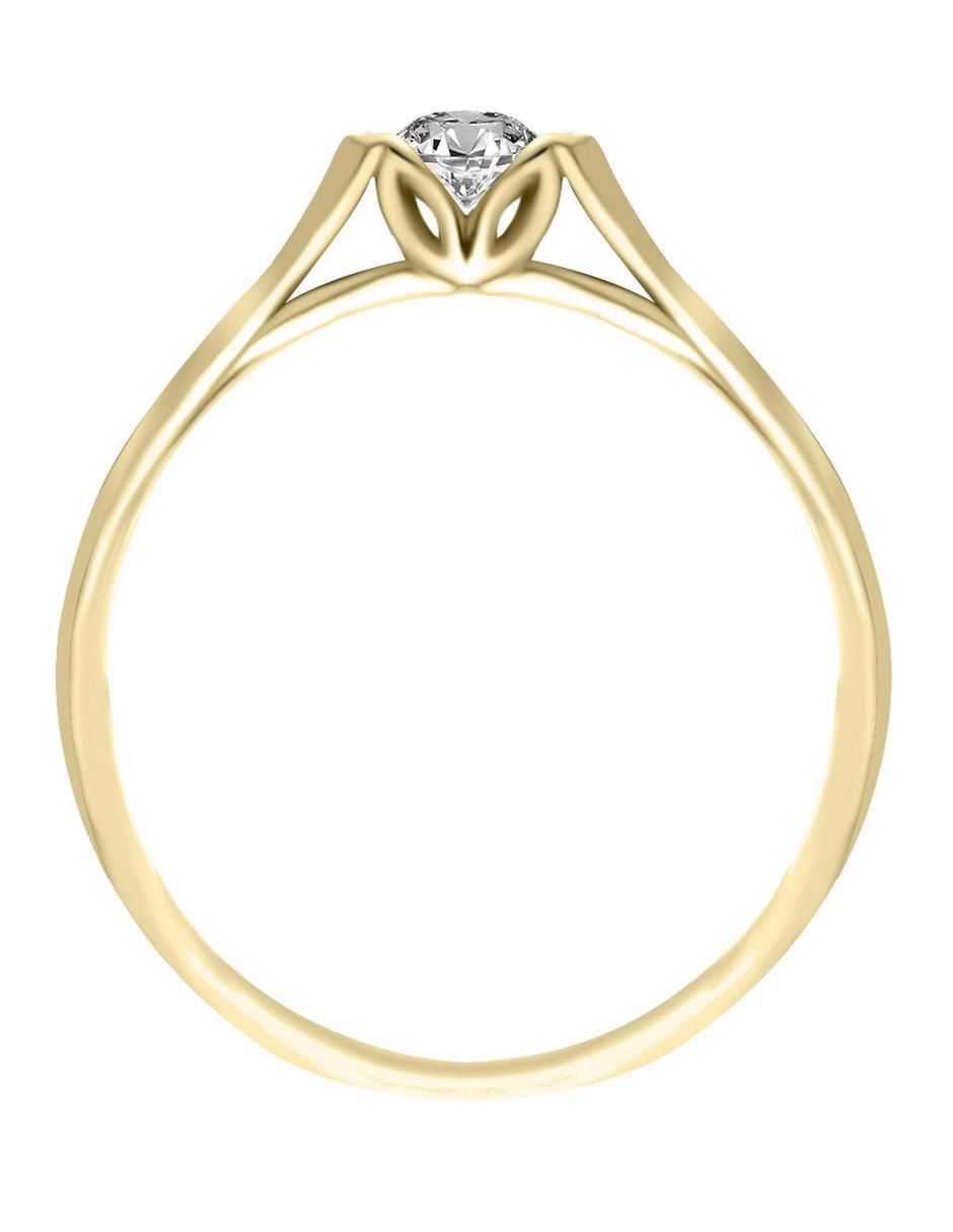 Solitario "de" oro 14 k klamore capell diamante