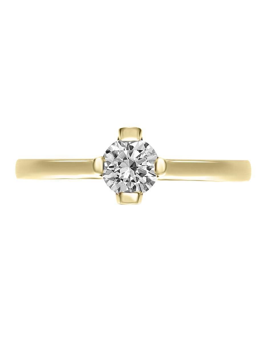 Solitario de oro 14 k Enmir diamante