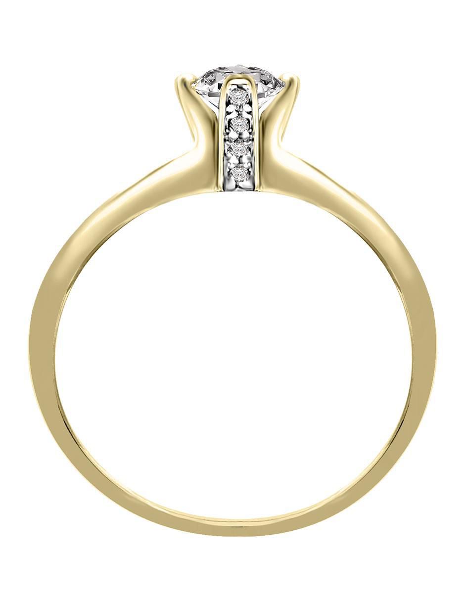 Solitario "de" oro 14 k klamore enmir diamante