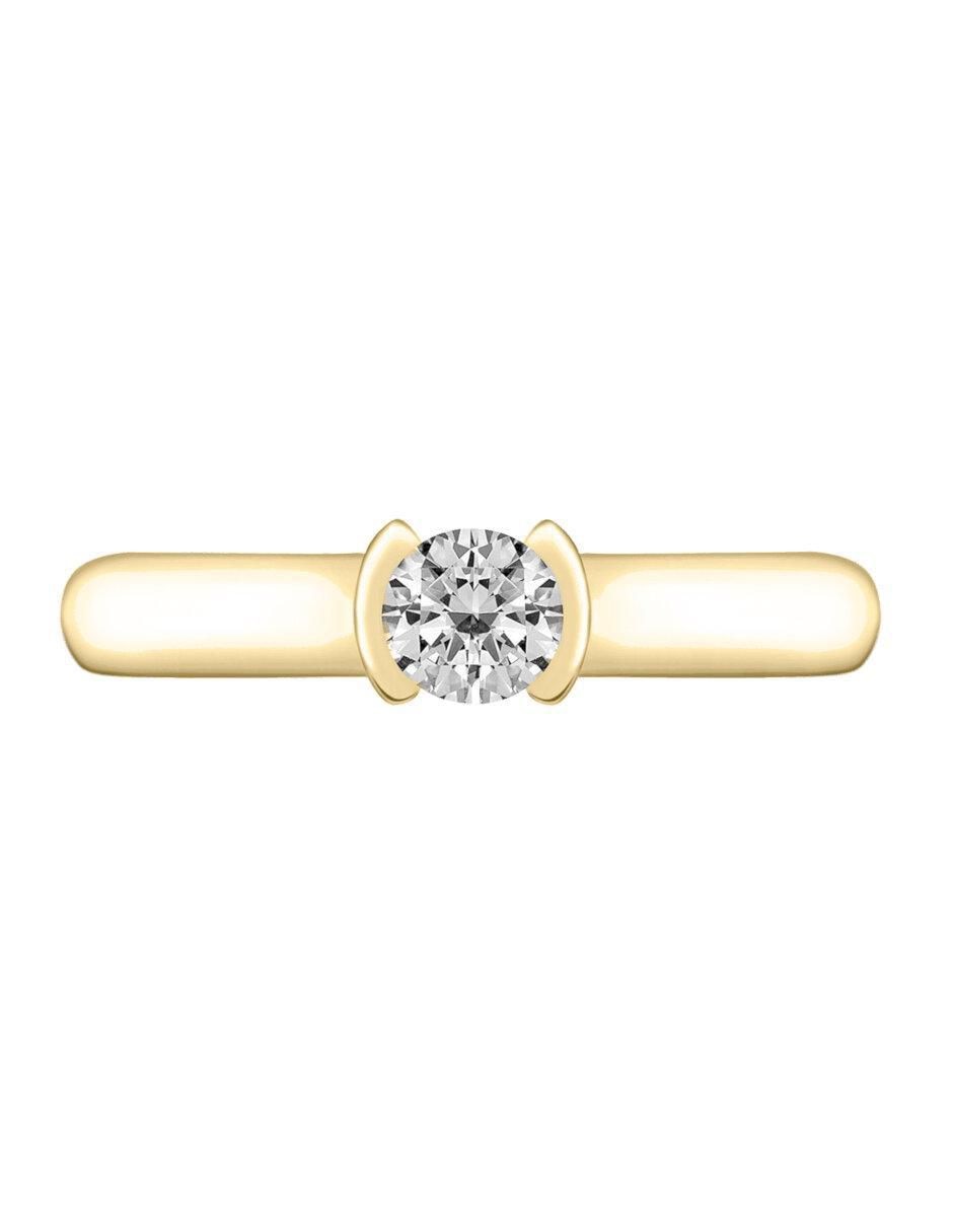Solitario de oro 14 k Visión diamante