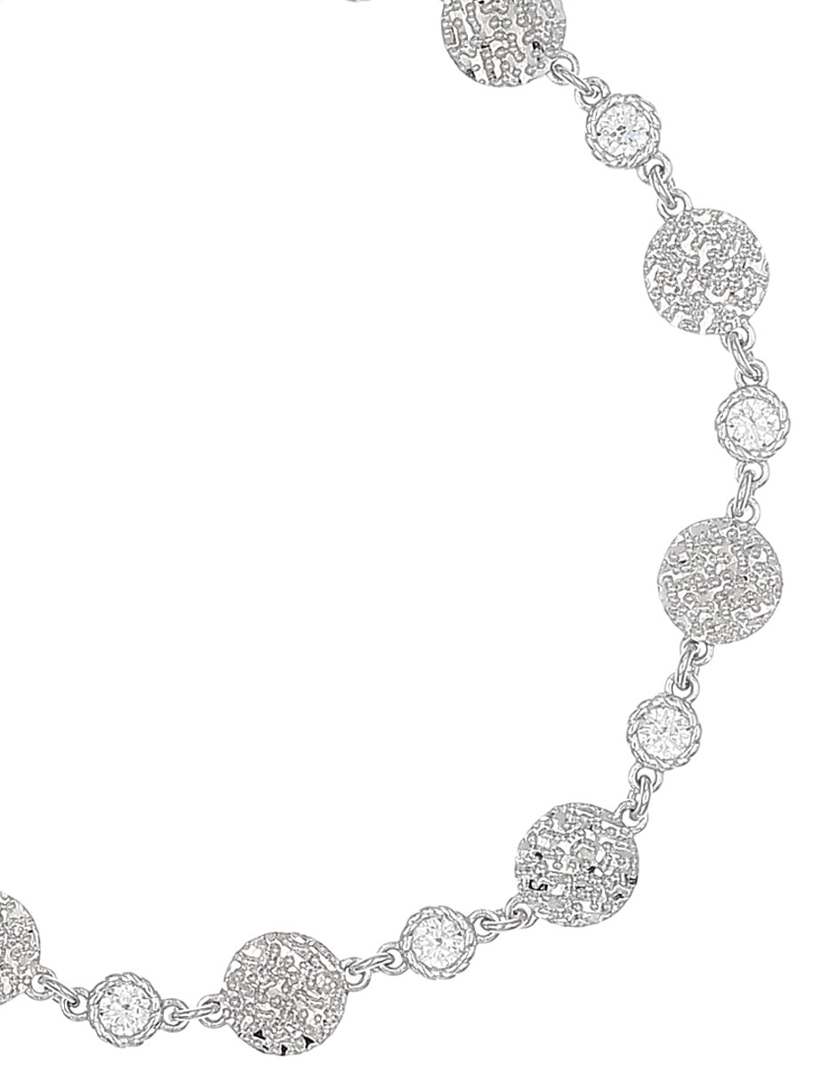 Pulsera de plata P 925 con acabado martillado 2