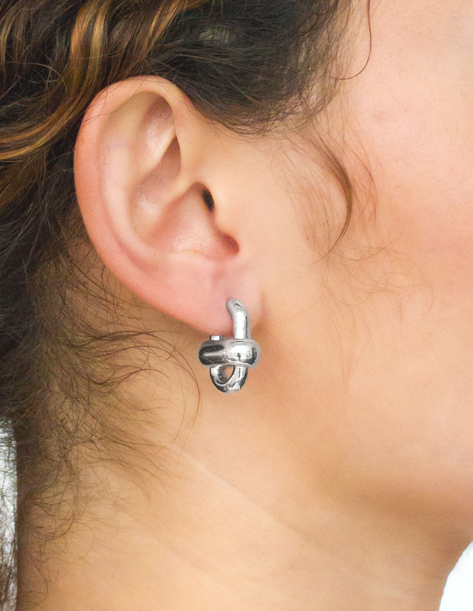 Aretes de plata P 925 con acabado brillante 4