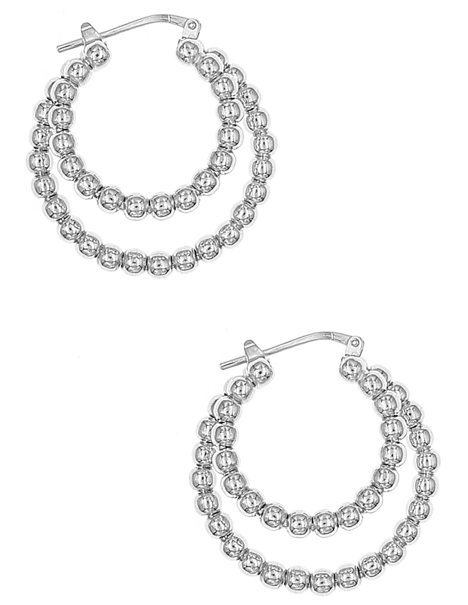 Aretes de aro circulares de plata P 925