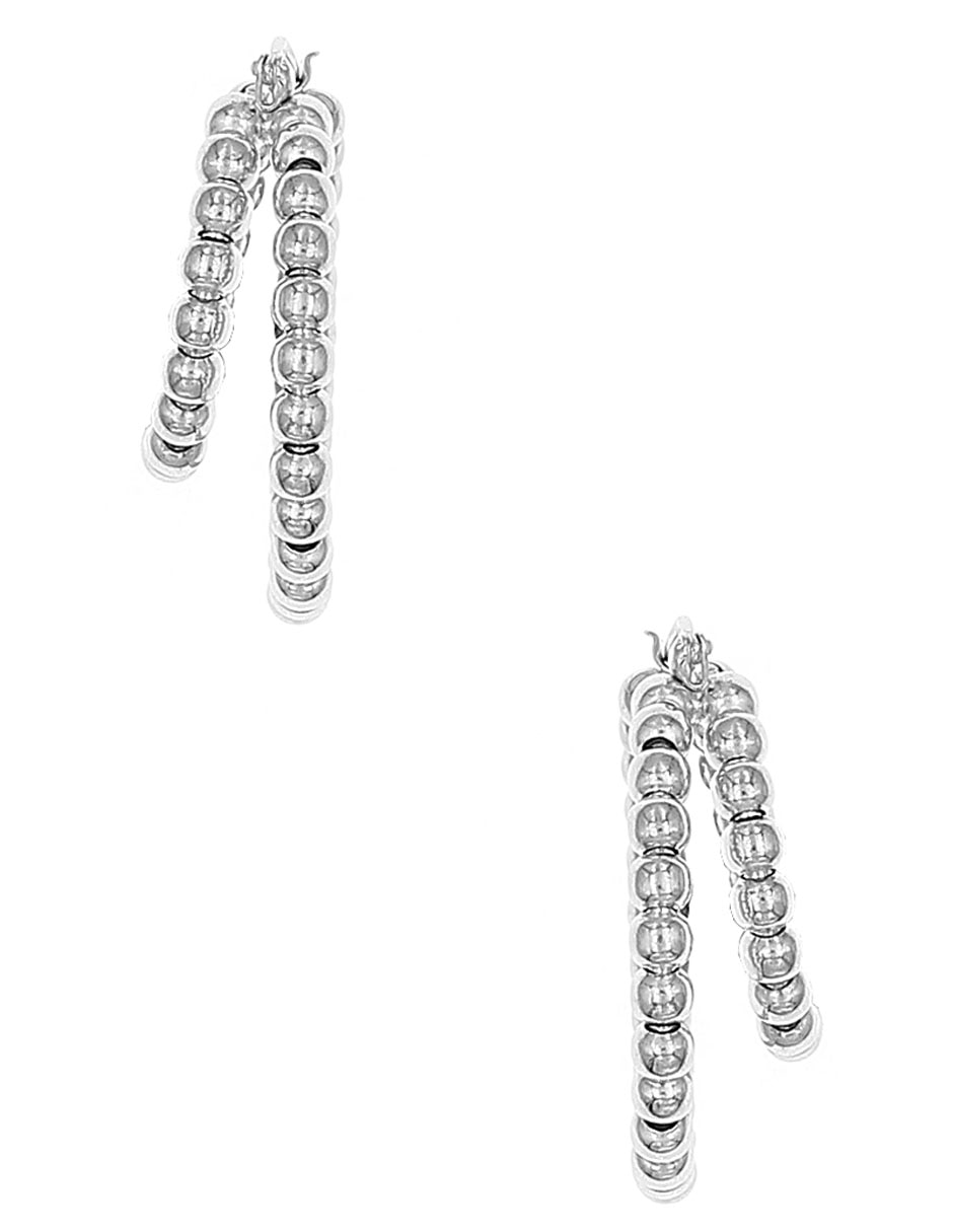 Aretes de aro circulares de plata P 925 3