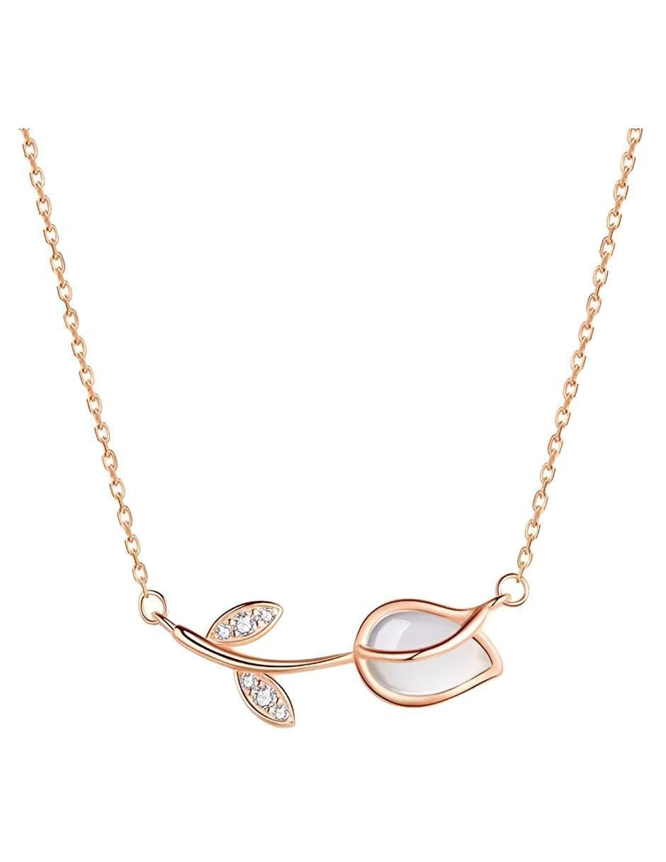 Collar de flor de plata P 925