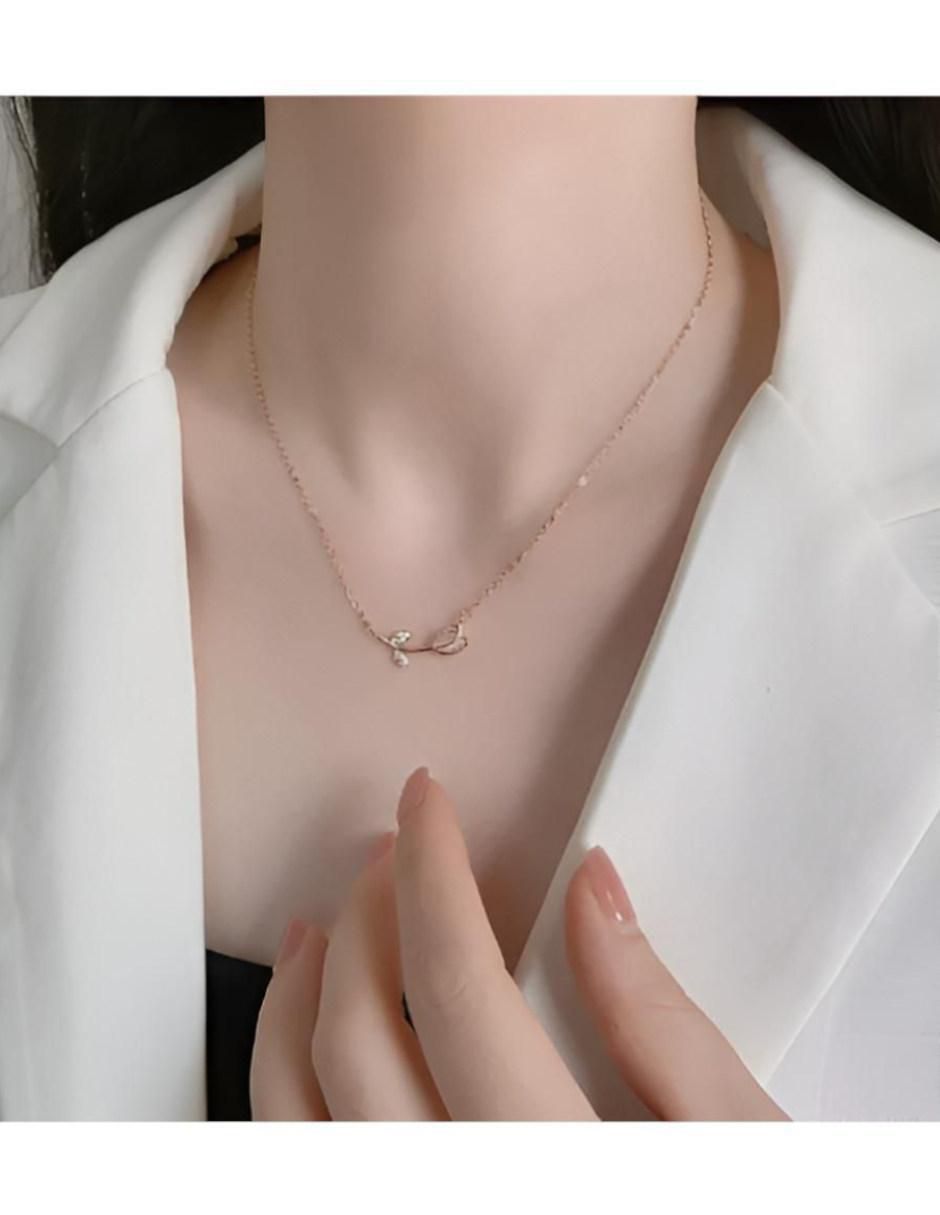 Collar de flor de plata P 925 3