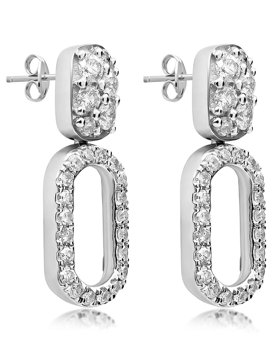Aretes de oro con acabado brillante diamante 2