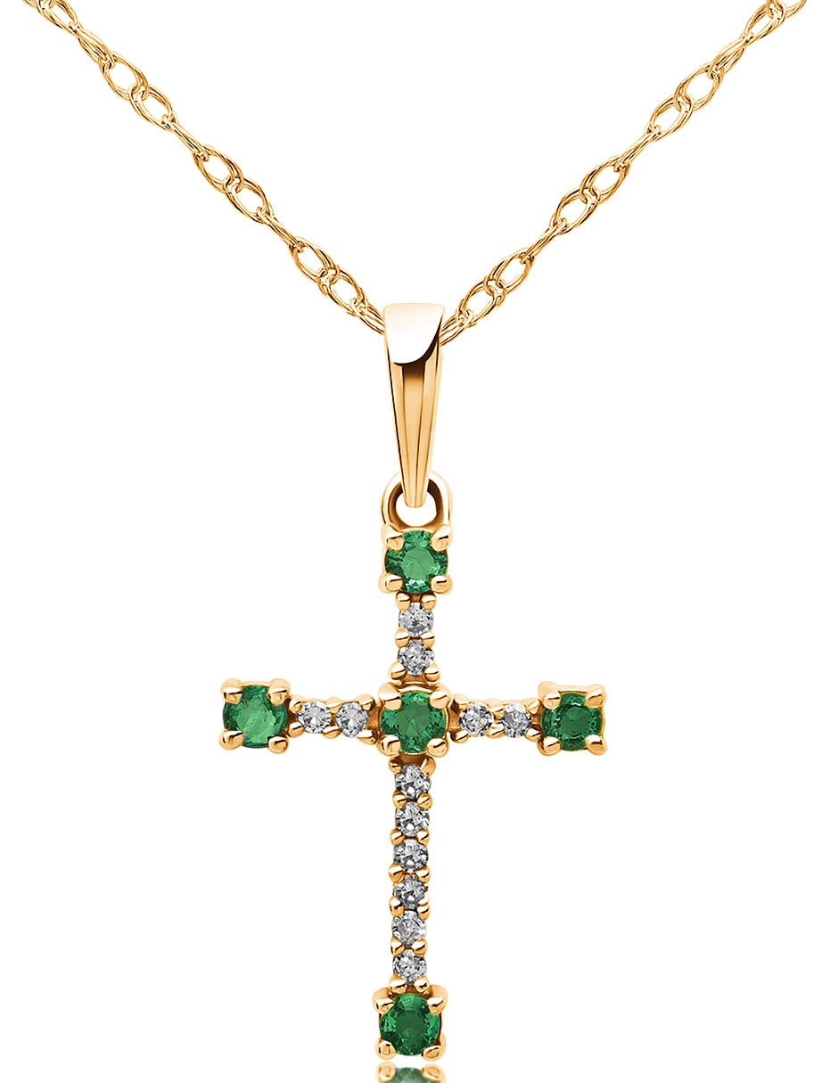 Collar de cruz de oro 14 K