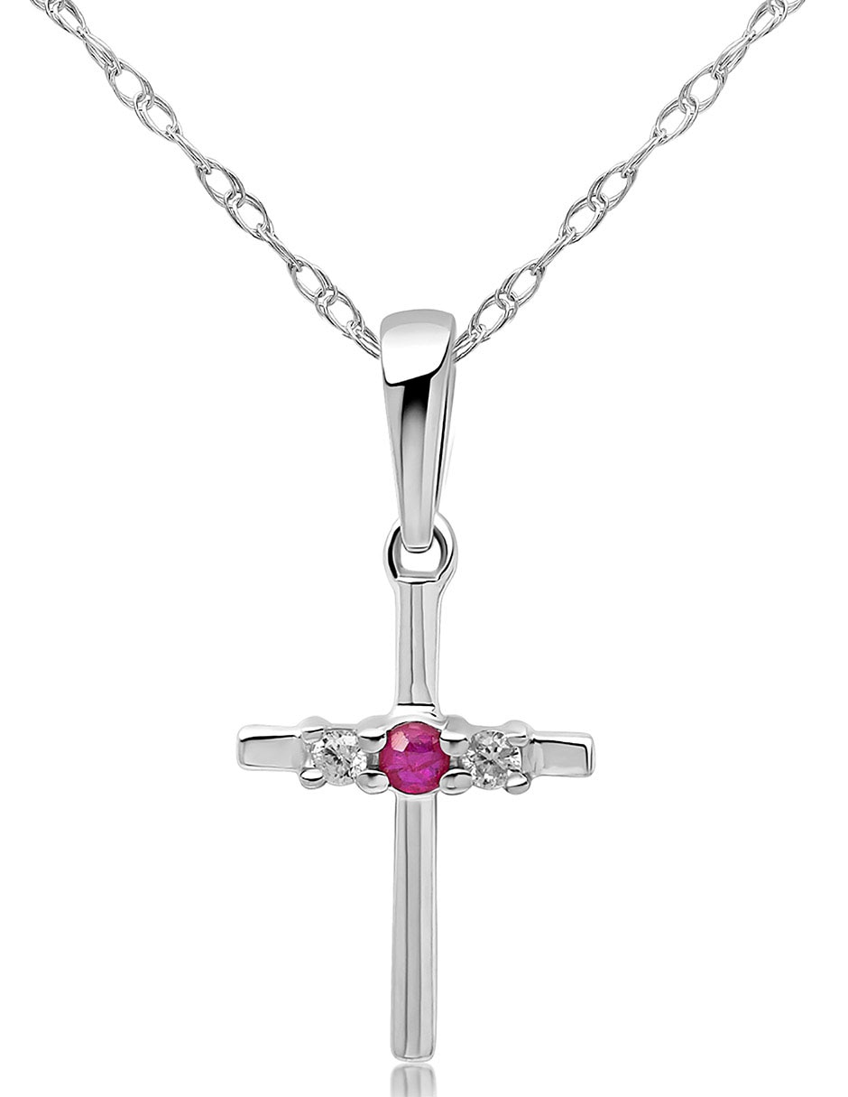 Collar de cruz de oro 14 K