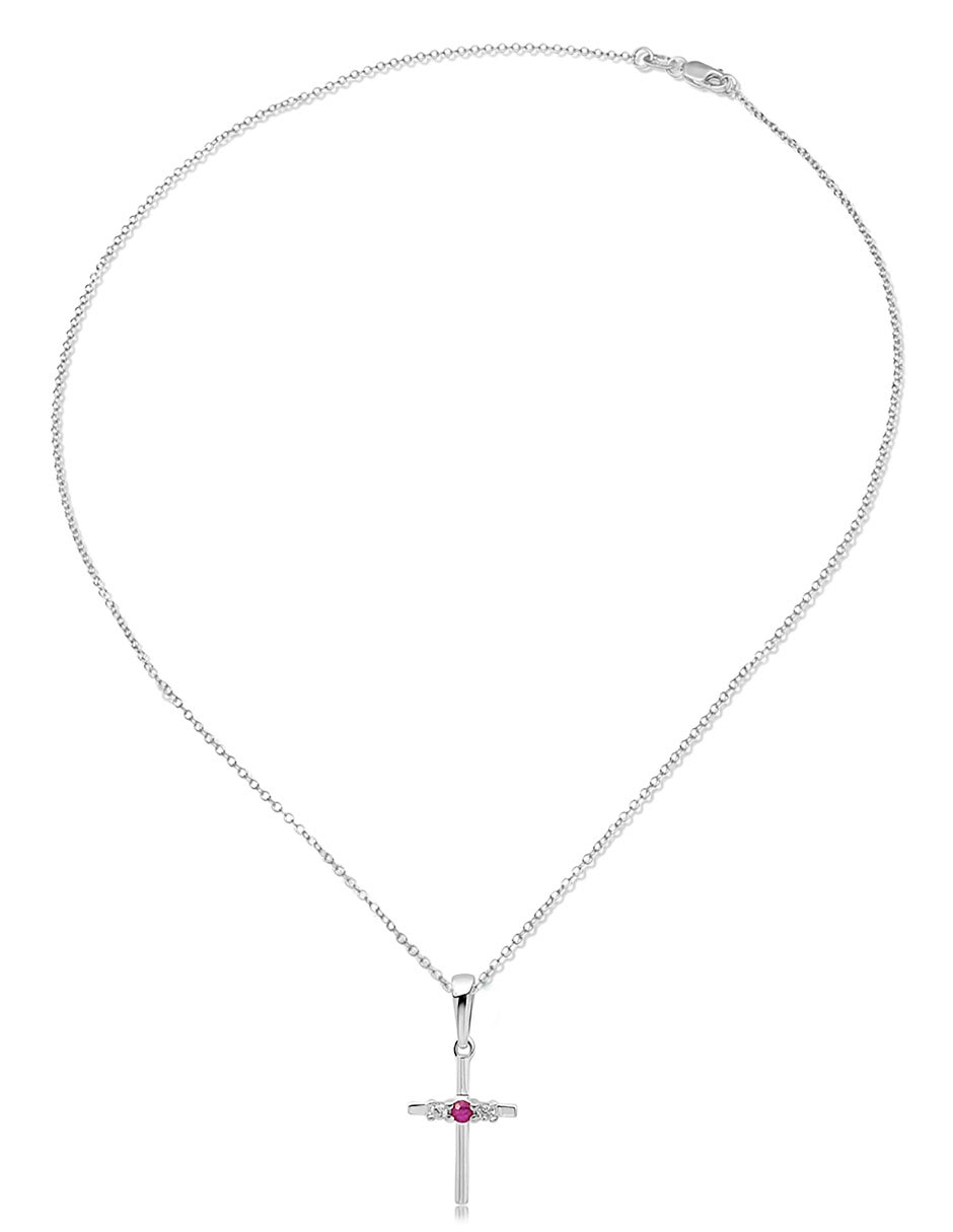 Collar de cruz de oro 14 K 2