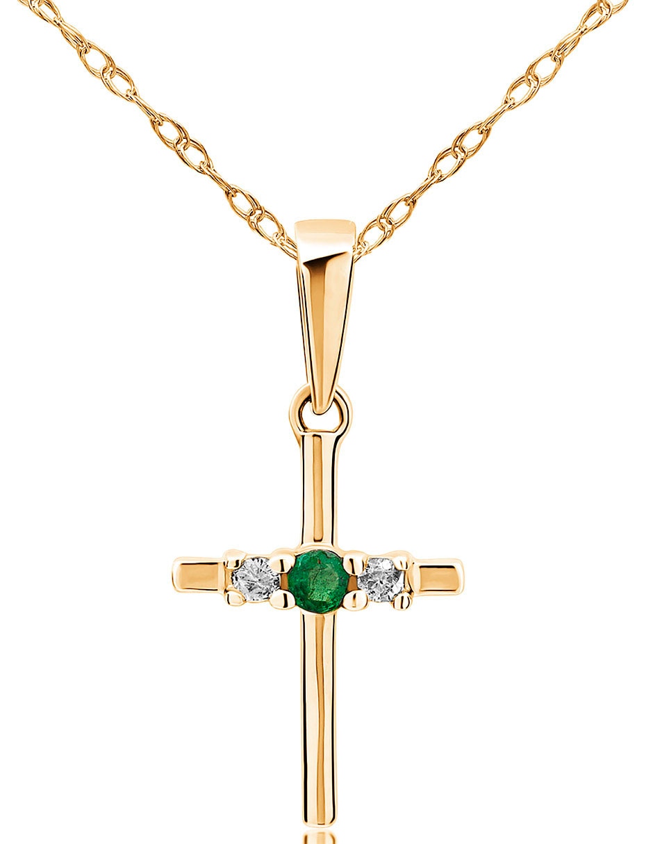 Collar de cruz de oro 14 K