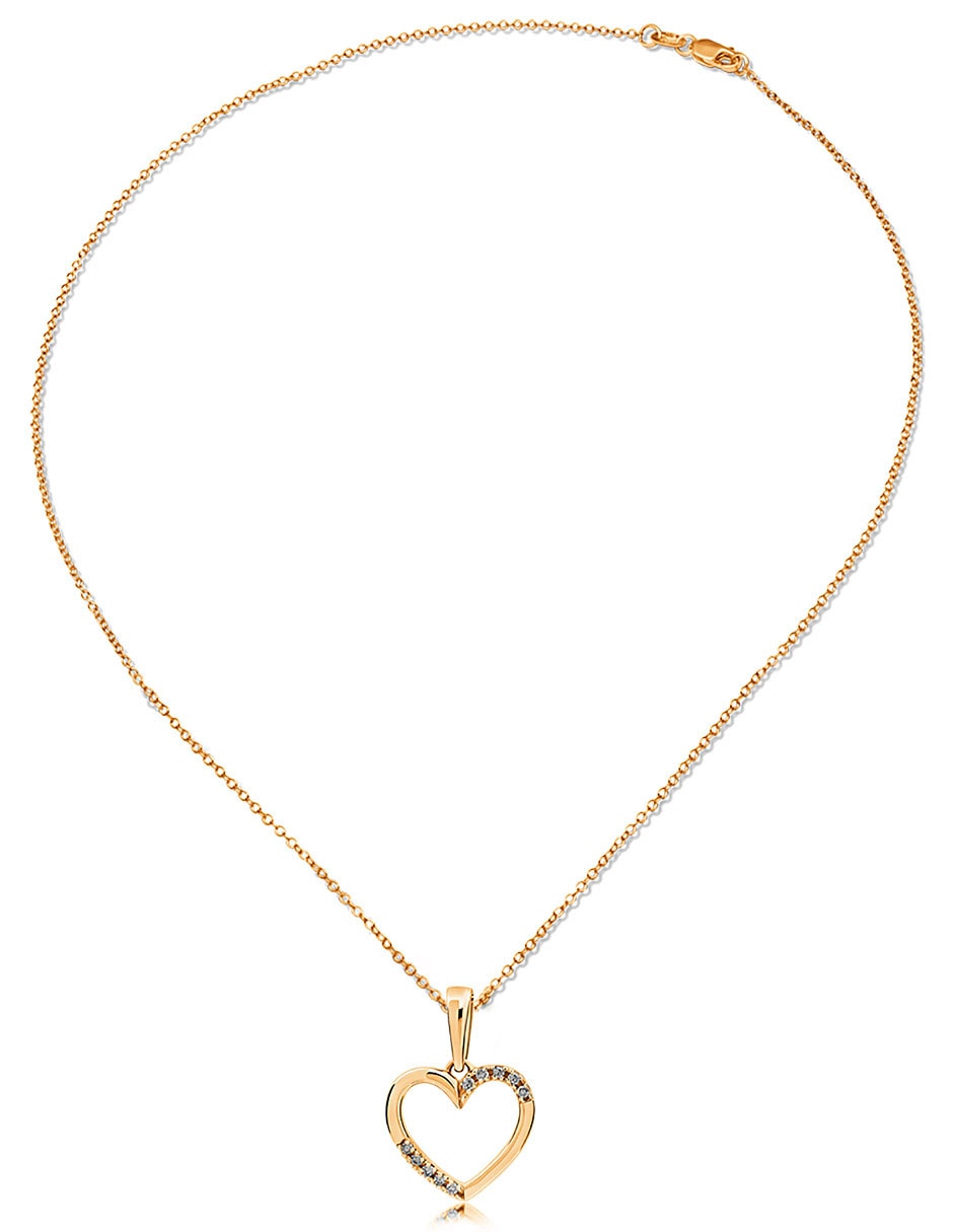 Collar de corazón de oro 14 K 2
