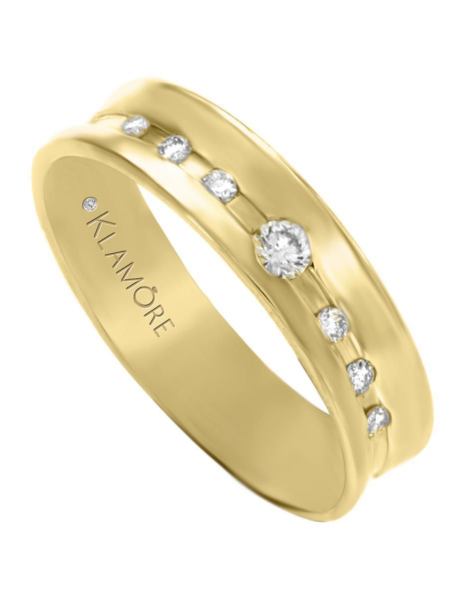 Argolla "de" oro 14 k klamore nuri diamante